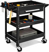 Three Tier Rolling Wheeled Utility Tool Cart Storage - Aroflit