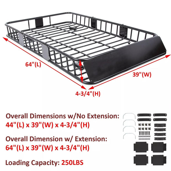 Thule Cargo Rack, Adjustable Roof Storage, 250 lbs Capacity - Aroflit