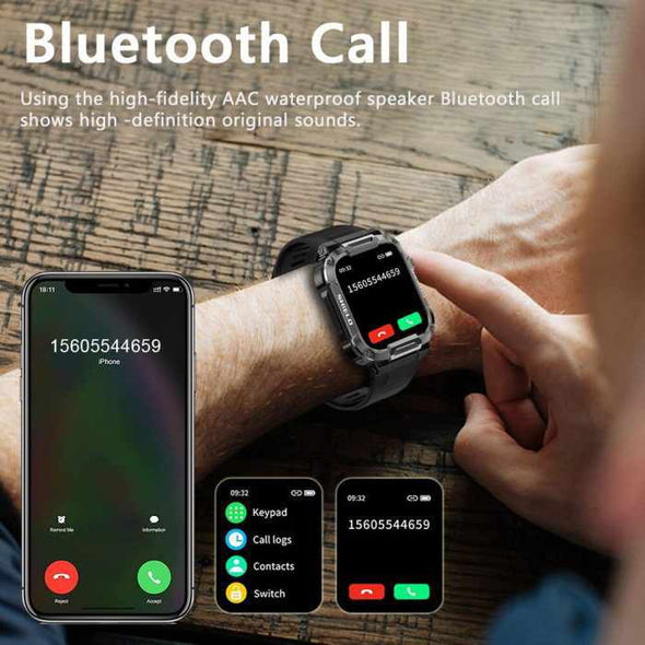 TikTrack™ Outdoor Military Smart Watch Waterproof Fitness Watch - Aroflit
