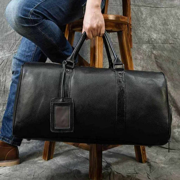 Toledo™ Leather Weekender Bag (Handmade in Morocco) - Aroflit