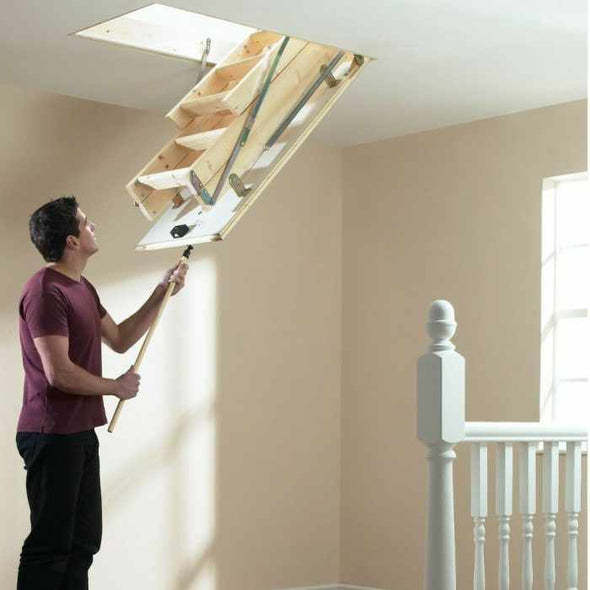 Toptier™ Folding Wooden Timber Loft ladder - Aroflit
