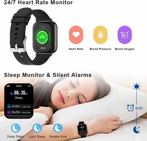 Touch Fitness Tracker Smart Watch for Women & Men for Android iOS - Aroflit
