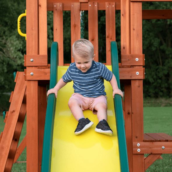 Tucson Cedar Wooden Swing Set – Kids Outdoor Playground with Slide - Aroflit