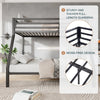 Twin Over Full Metal Bunk Bed with Removable Ladder – Space - Saving Design - Aroflit