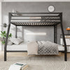 Twin Over Full Metal Bunk Bed with Removable Ladder – Space - Saving Design - Aroflit