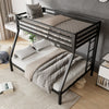 Twin Over Full Metal Bunk Bed with Removable Ladder – Space - Saving Design - Aroflit