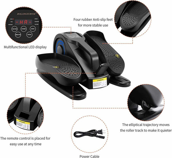 Under Desk Elliptical Machine Mini Pedal Exercicer - Aroflit