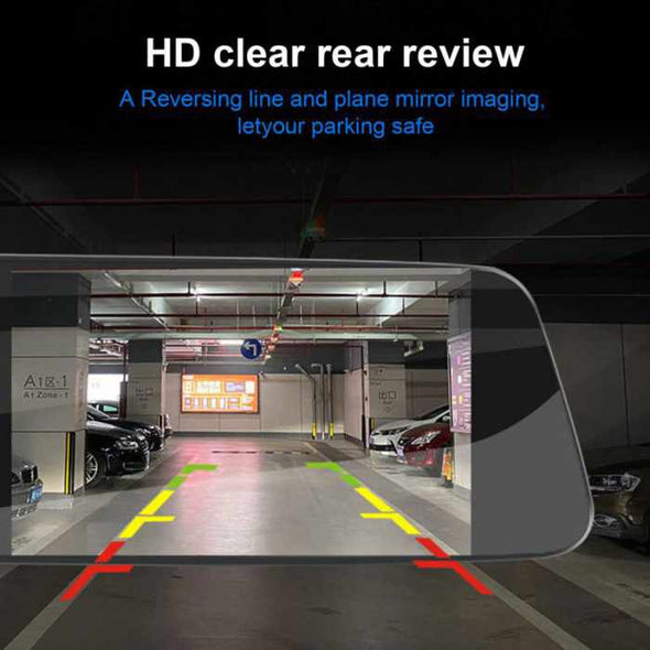 Universal 12″ 4K Mirror Dash Cam for Cars – Rearview Driving Recorder - Aroflit