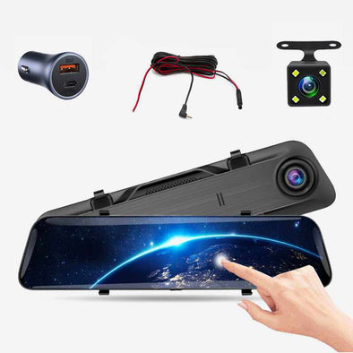 Universal 12″ 4K Mirror Dash Cam for Cars – Rearview Driving Recorder - Aroflit