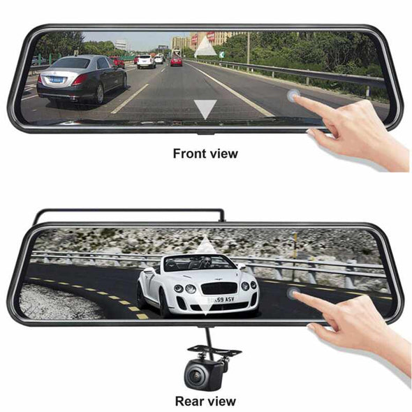 Universal 12″ 4K Mirror Dash Cam for Cars – Rearview Driving Recorder - Aroflit