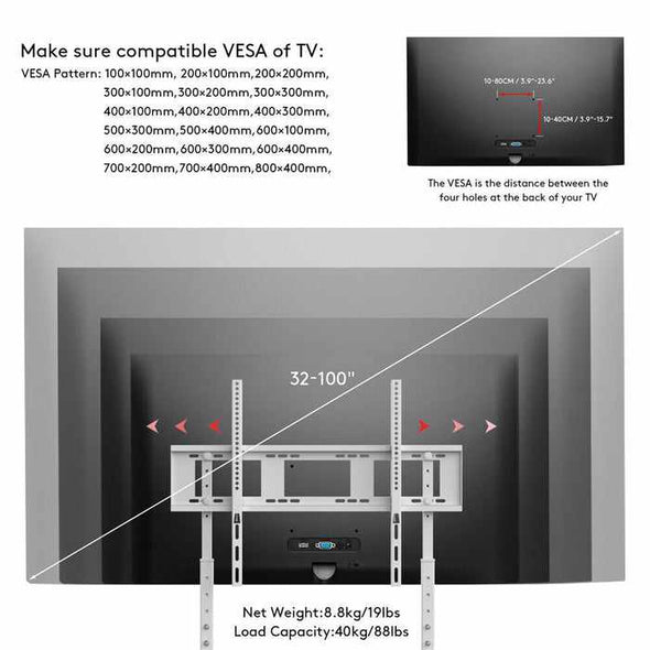 Universal Tv Floor Mobile Stand Mount - Aroflit