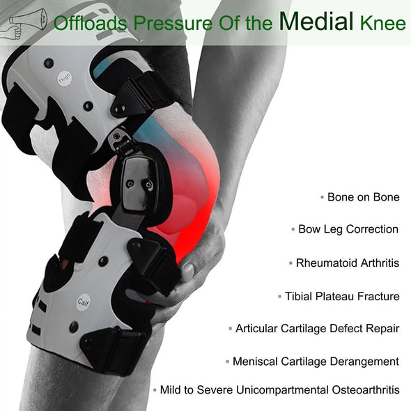 Unloader Knee Brace, Adjustable Varus/Valgus Correction & Pain Relief - Aroflit