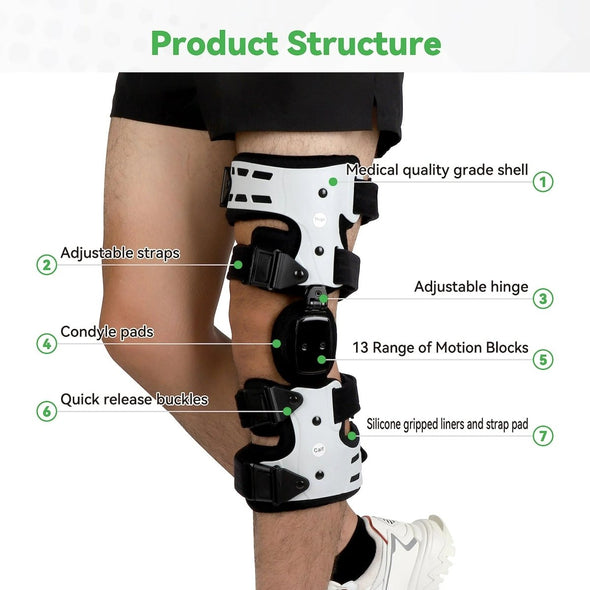Unloader Knee Brace, Adjustable Varus/Valgus Correction & Pain Relief - Aroflit