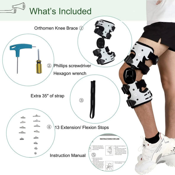 Unloader Knee Brace, Adjustable Varus/Valgus Correction & Pain Relief - Aroflit