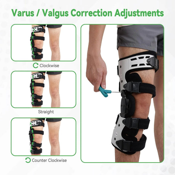 Unloader Knee Brace, Adjustable Varus/Valgus Correction & Pain Relief - Aroflit