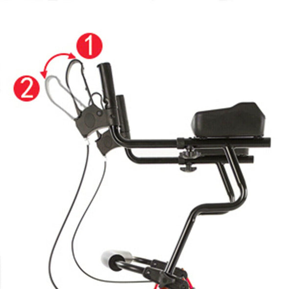 Upgraded Senior Upright Walker with Adjustable Seat, Armrests & Brakes - Aroflit
