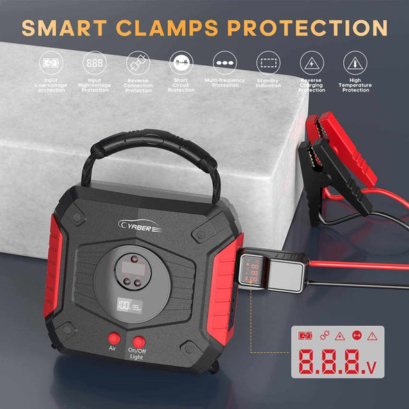 UpJump™ 4 - In - 1 Auto Starter 3000A Jump Starter Air Compressor Tyre pump - Aroflit