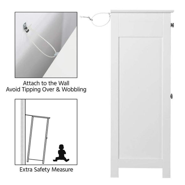 Versatile Bathroom Storage Cabinet Floor Standing with Shelves - Aroflit