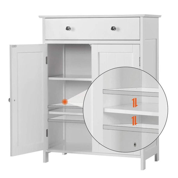 Versatile Bathroom Storage Cabinet Floor Standing with Shelves - Aroflit