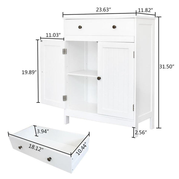 Versatile Bathroom Storage Cabinet Floor Standing with Shelves - Aroflit