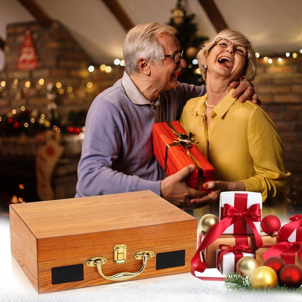 Vintage Suitcase Vinyl Turntable with Bluetooth & Digital Conversion - Aroflit