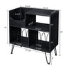 Vinyl Record Player Stand with Storage, Built - In Power Station - Aroflit