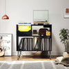 Vinyl Record Player Stand with Storage, Built - In Power Station - Aroflit