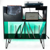 Vinyl Record Player Stand with Storage, Built - In Power Station - Aroflit