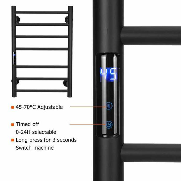 Wall Mounted Electric Heated Towel Warmer Rack - Aroflit