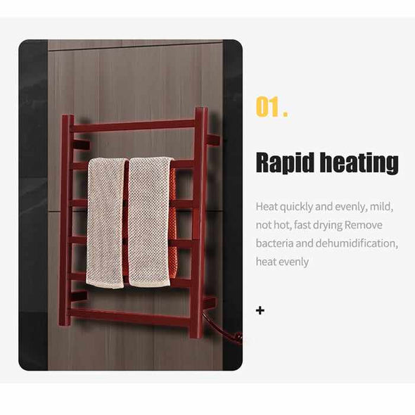 Wall Mounted Electric Heated Towel Warmer Rack - Aroflit