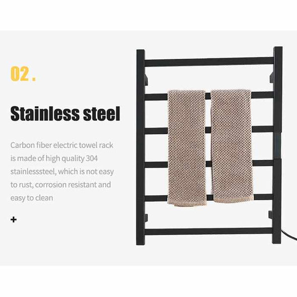 Wall Mounted Electric Heated Towel Warmer Rack - Aroflit