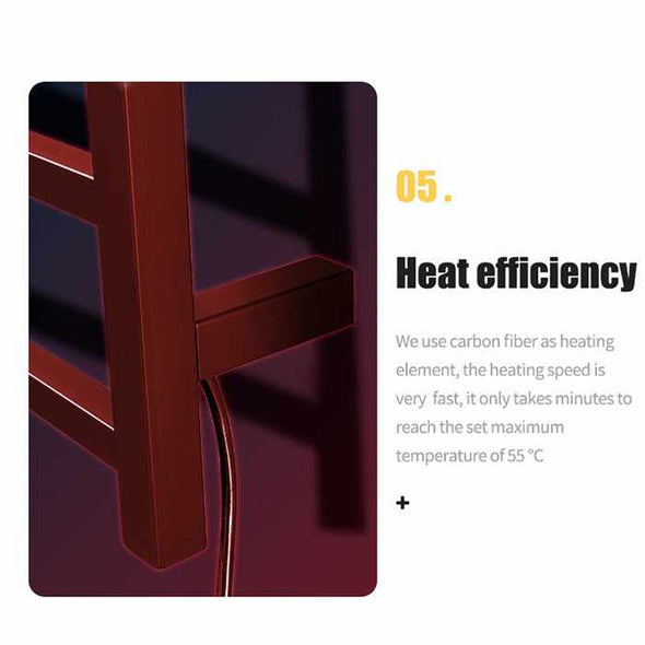 Wall Mounted Electric Heated Towel Warmer Rack - Aroflit