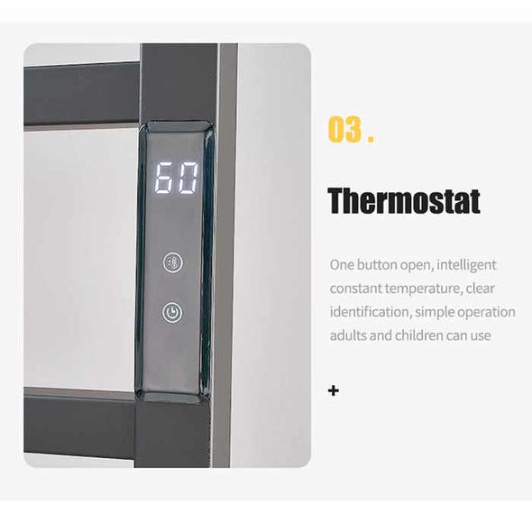 Wall Mounted Electric Heated Towel Warmer Rack - Aroflit