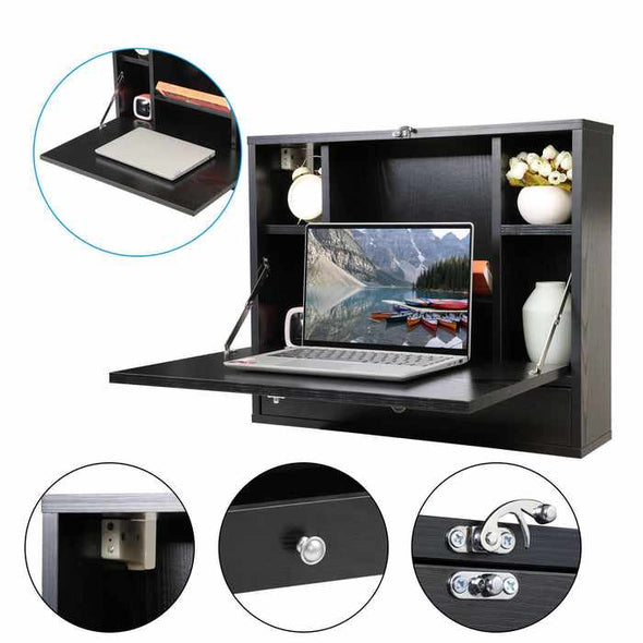 Wall Mounted Floating Folding Table Desk - Aroflit