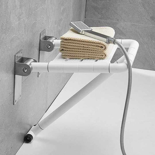 Wall Mounted Folding Shower Chair Bench Seat - Aroflit