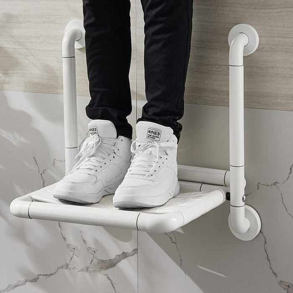 Wall Mounted Folding Shower Chair Bench Seat - Aroflit