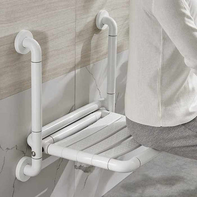 Wall Mounted Folding Shower Chair Bench Seat - Aroflit