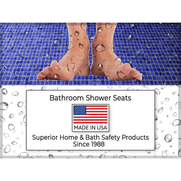 Wall Mounted Folding Shower Chair Bench Seat - Aroflit