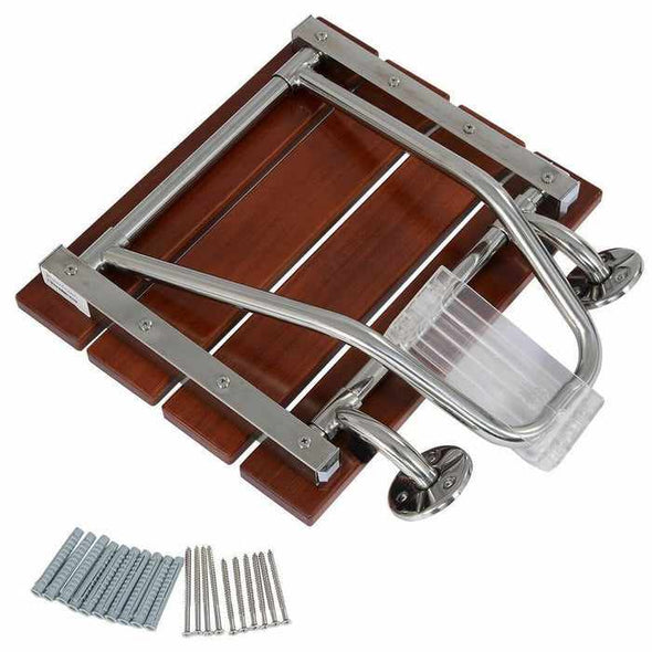 Wall Mounted Folding Shower Chair Bench Seat - Aroflit