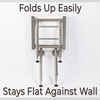 Wall Mounted Folding Shower Chair Bench Seat - Aroflit