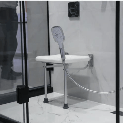 Wall Mounted Folding Shower Chair Bench Seat - Aroflit
