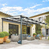 Wall - Mounted Metal Pergola Gazebo – Durable Hard Top Outdoor Shelter - Aroflit