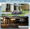Wall - Mounted Metal Pergola Gazebo – Durable Hard Top Outdoor Shelter - Aroflit