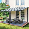 Wall - Mounted Metal Pergola Gazebo – Durable Hard Top Outdoor Shelter - Aroflit