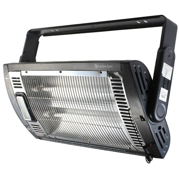 Wall - Mounted Outdoor Electric Infrared Patio Heater, 1500W Radiant - Aroflit