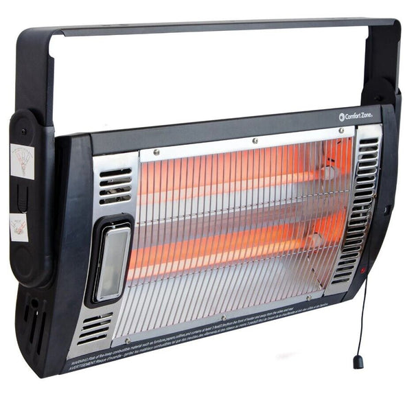 Wall - Mounted Outdoor Electric Infrared Patio Heater, 1500W Radiant - Aroflit