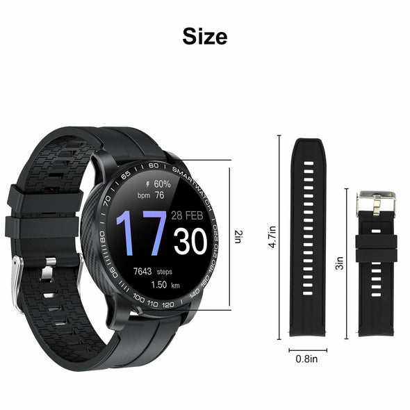 Waterproof Smart Watch with Heart Rate Monitor, Fitness Tracker - Aroflit