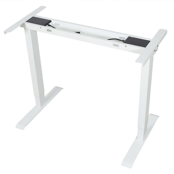 White FlexiDesk Electric Standing Desk Adjustable Height w/ Memory Control - Aroflit