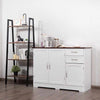 White Kitchen Buffet Sideboard Cabinet - Aroflit