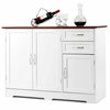 White Kitchen Buffet Sideboard Cabinet - Aroflit